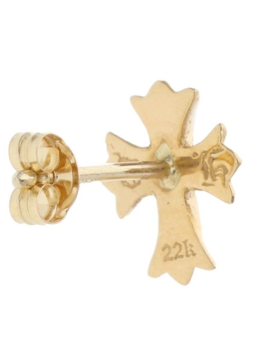 Chrome Hearts 22k No2 CH Dia 22k CH Cross Stud Gold E… - Gem